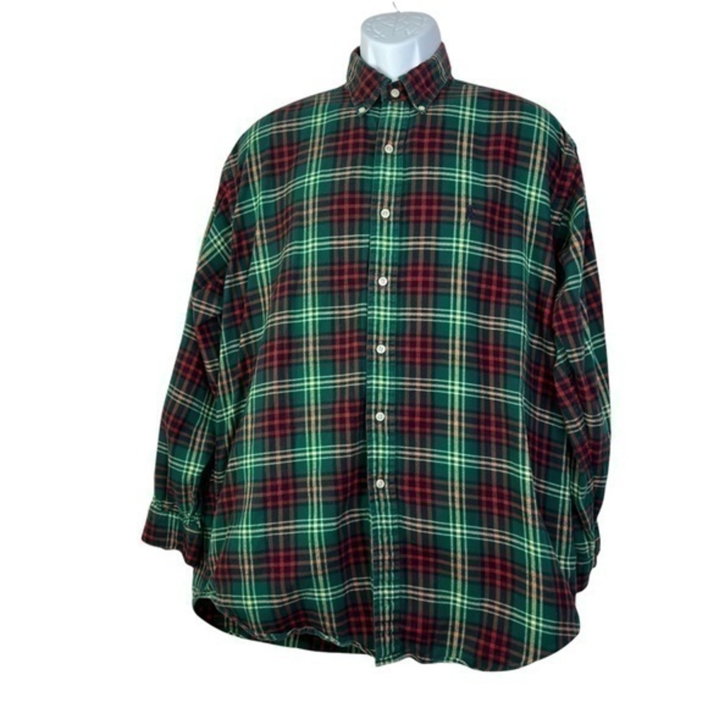 Ralph Lauren Men Casual Shirt Plaid Buttons Down Sz L